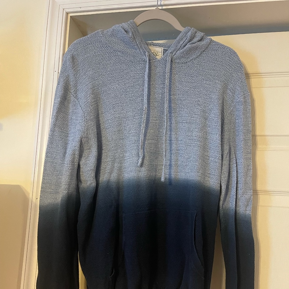 Mens Hooded Knit Sweatshirt.